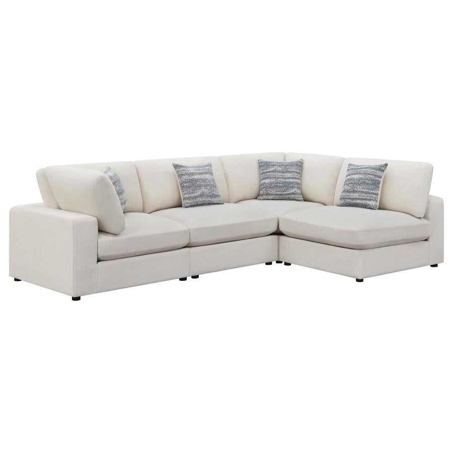 Serene 4-piece Upholstered Modular Sectional Sofa Beige - 551321-SETA
