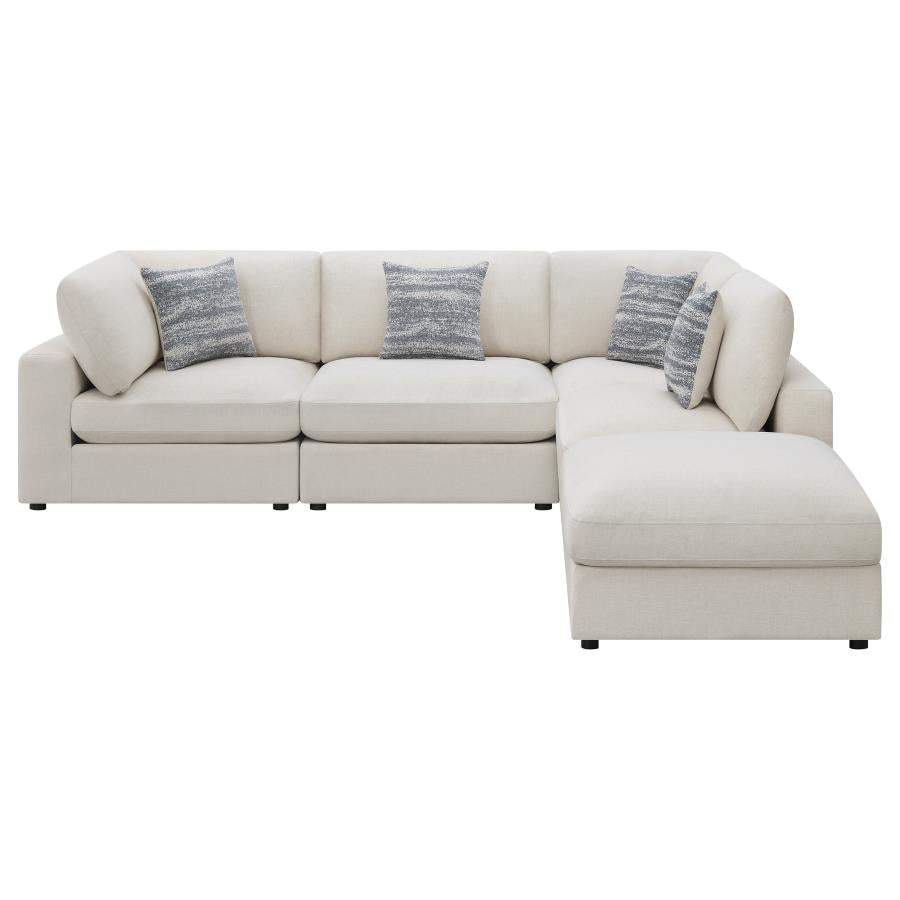 Serene 5-piece Upholstered Modular Sectional Sofa Beige - 551321-SETC