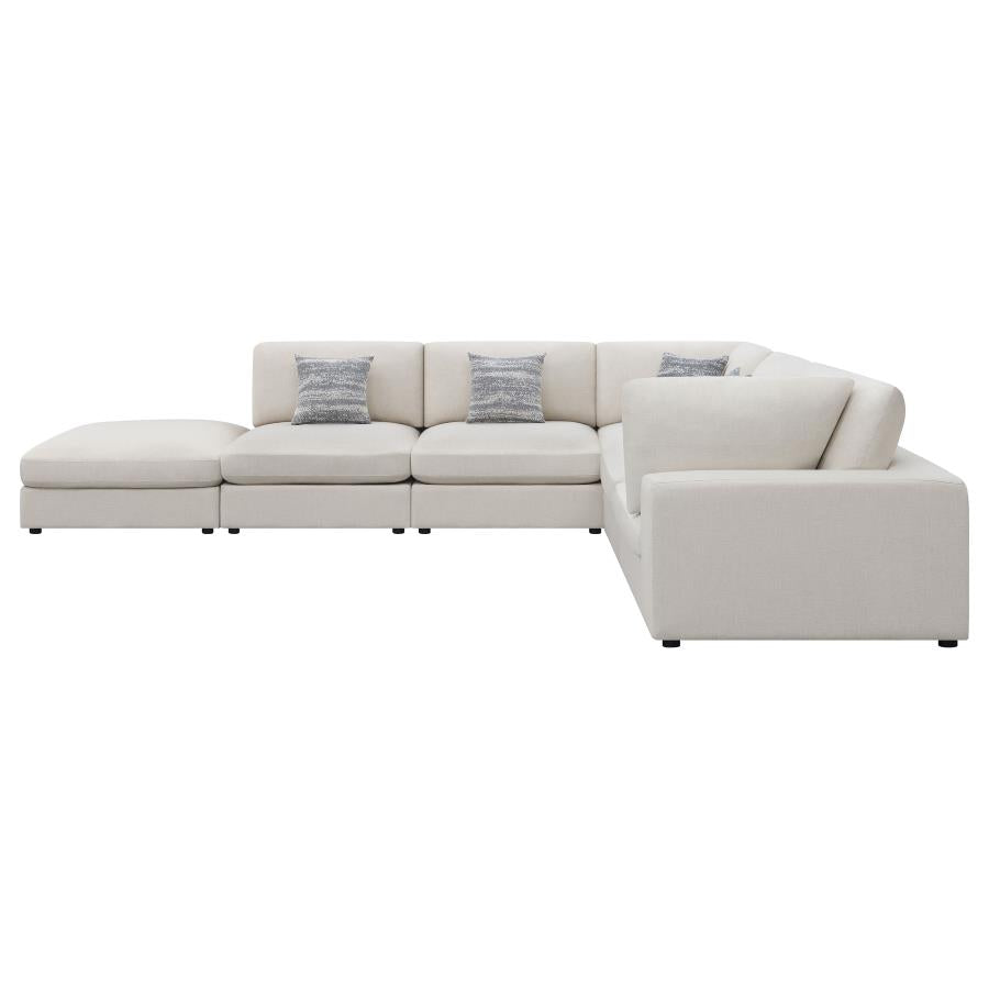 Serene 6-piece Upholstered Modular Sectional Sofa Beige - 551321-SET
