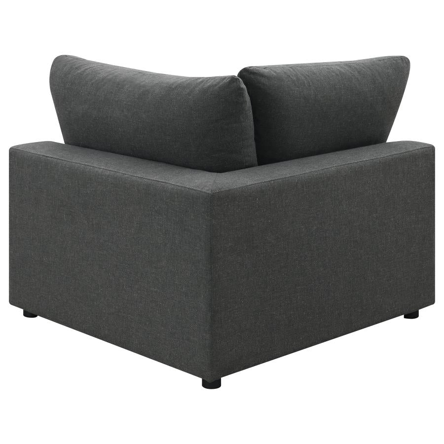Serene 4-piece Upholstered Modular Sectional Sofa Charcoal - 551324-SETA