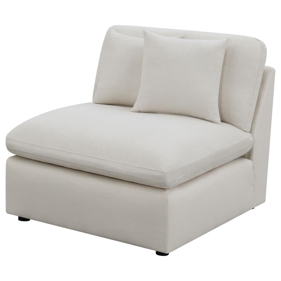 Hobson Upholstered Armless Chair Ivory - 551451