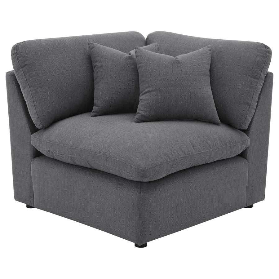 Hobson 6-piece Upholstered Modular Sectional Sofa Charcoal - 551455-SET