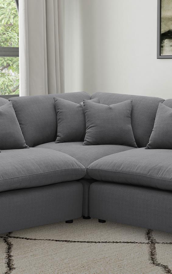 Hobson Upholstered Corner Charcoal - 551456