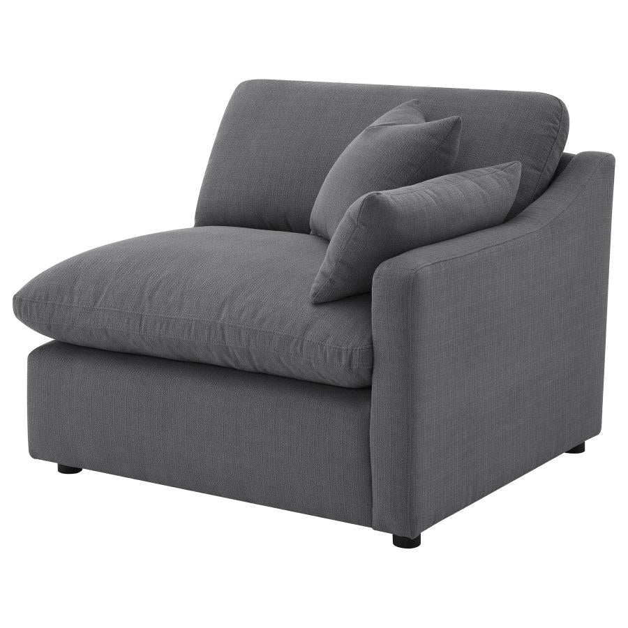 Hobson Upholstered RAF Chair Charcoal - 551458RAF