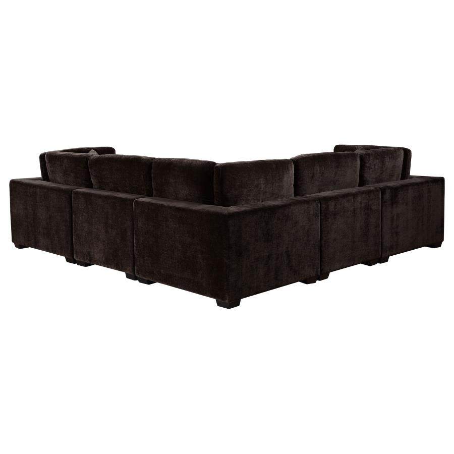Lakeview 6-piece Upholstered Modular Sectional Chocolate - 551464-SET
