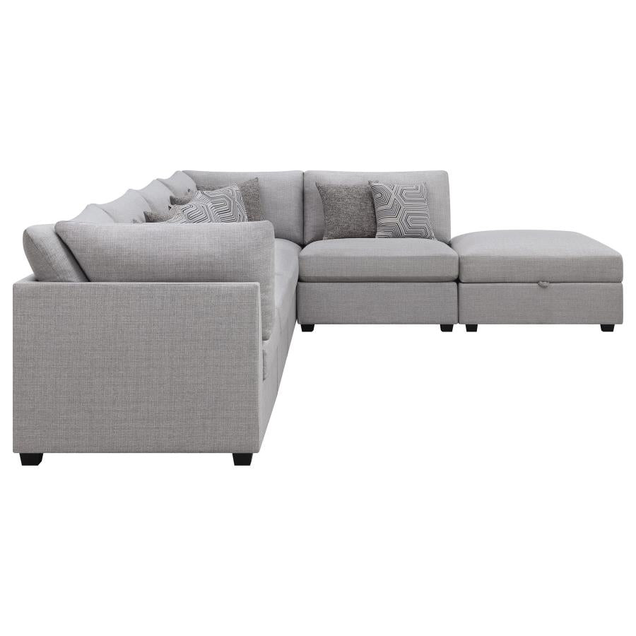 Cambria 6-piece Upholstered Modular Sectional Sofa Grey - 551511-SET