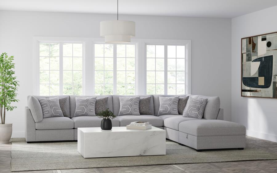 Cambria Upholstered Armless Chair Grey - 551511