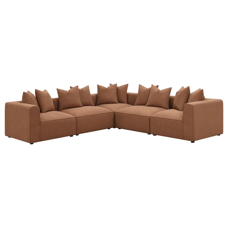 Jennifer Upholstered Corner Chair Terracotta - 551592