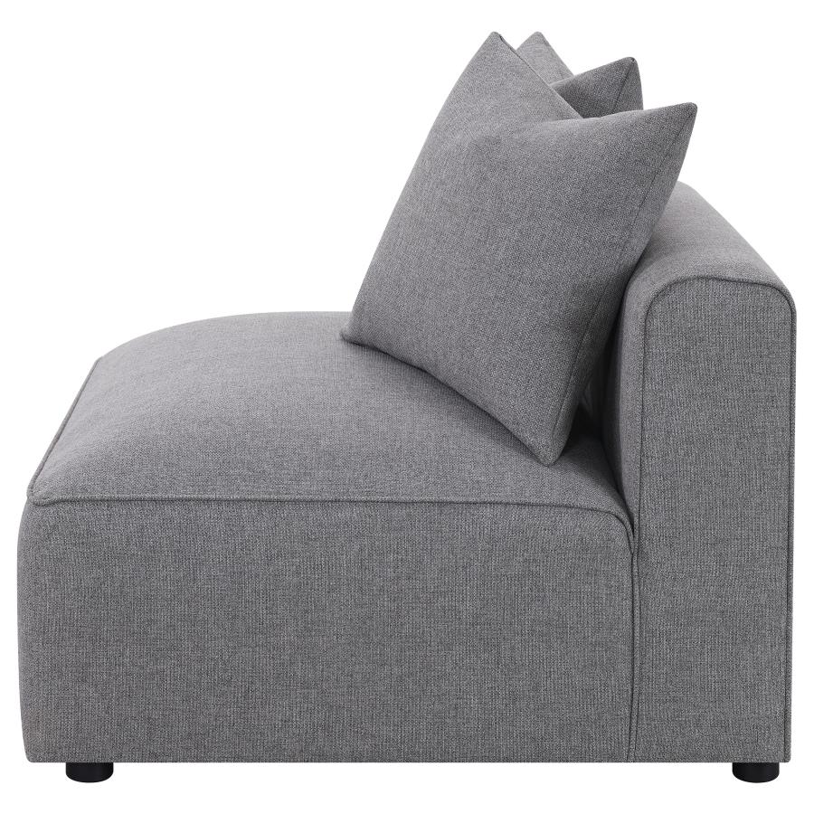 Jennifer Upholstered Armless Chair Grey - 551594