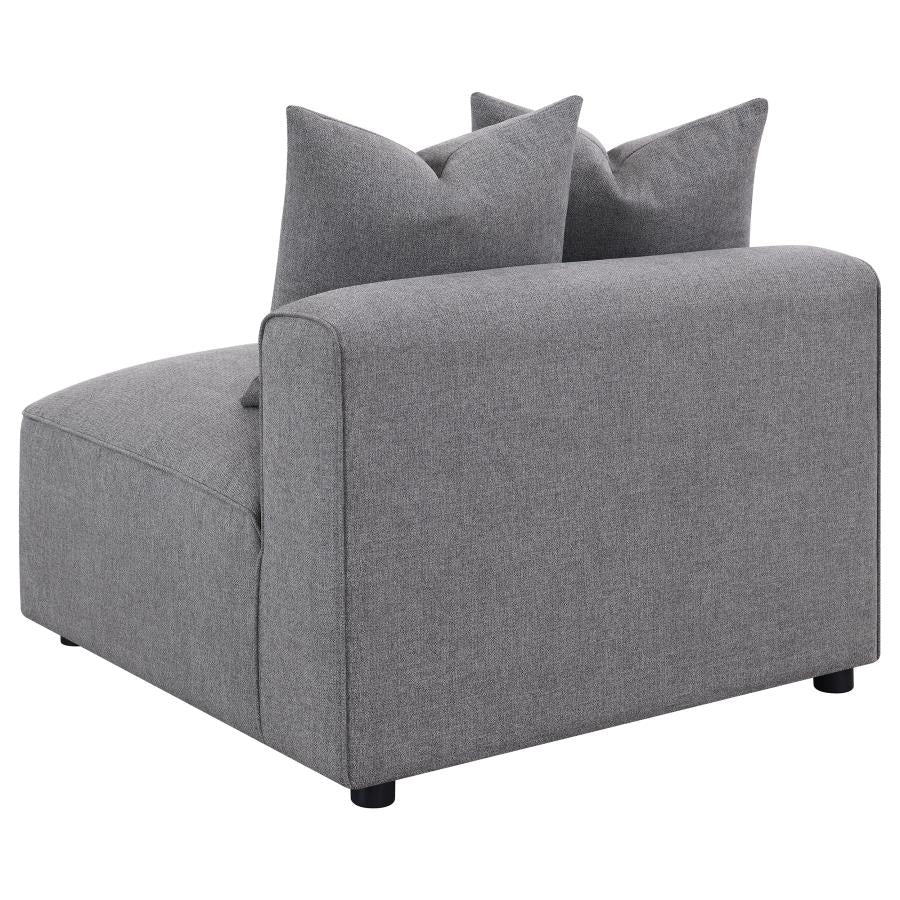 Jennifer Upholstered Armless Chair Grey - 551594