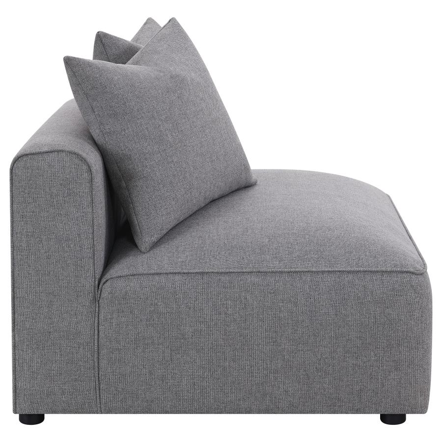 Jennifer Upholstered Armless Chair Grey - 551594
