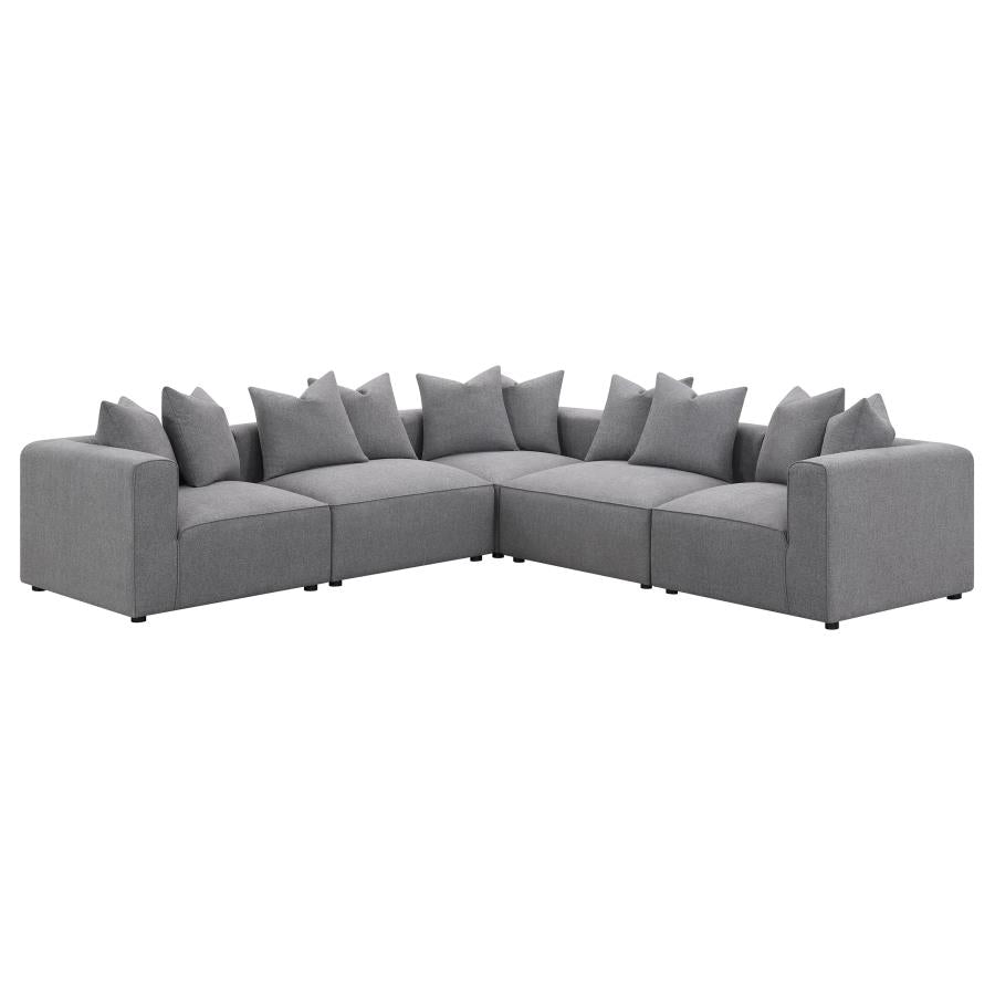 Jennifer Upholstered Armless Chair Grey - 551594