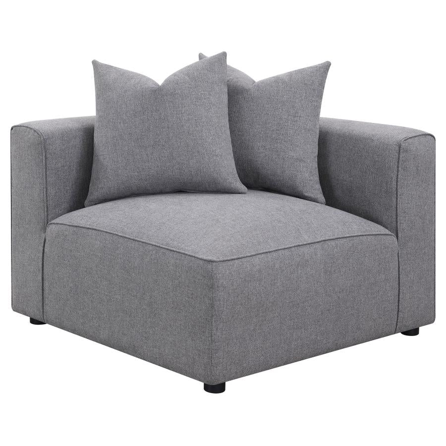 Jennifer Upholstered Corner Chair Grey - 551595