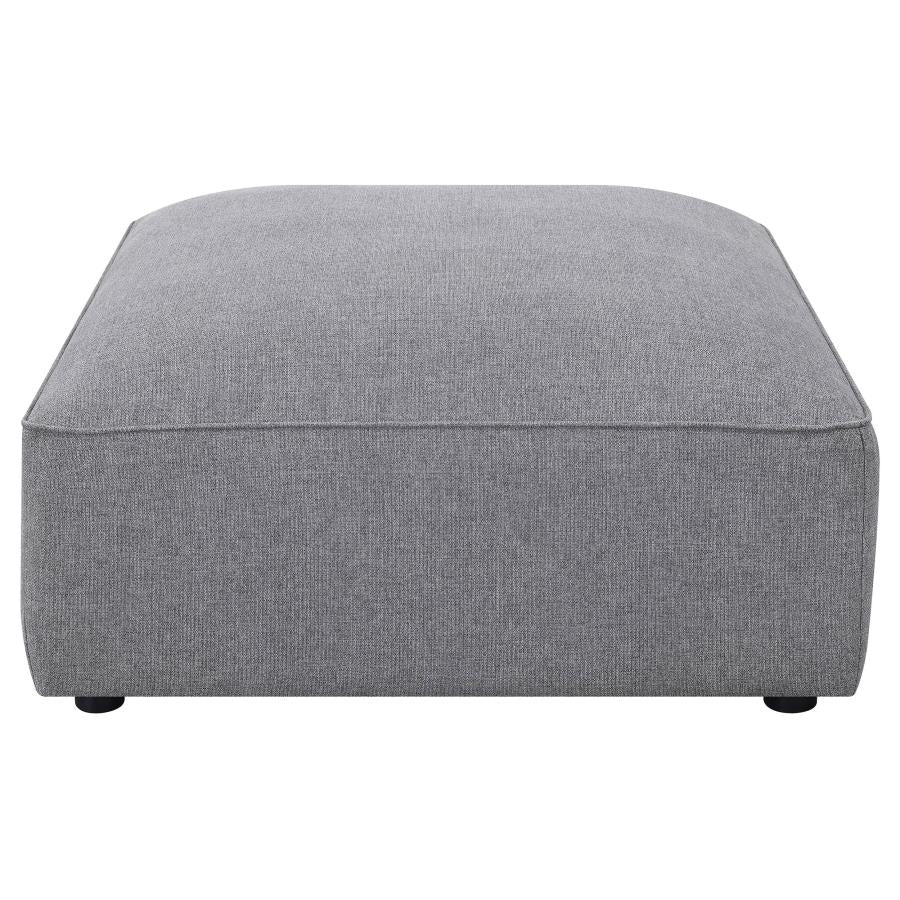 Jennifer Square Upholstered Ottoman Grey - 551596