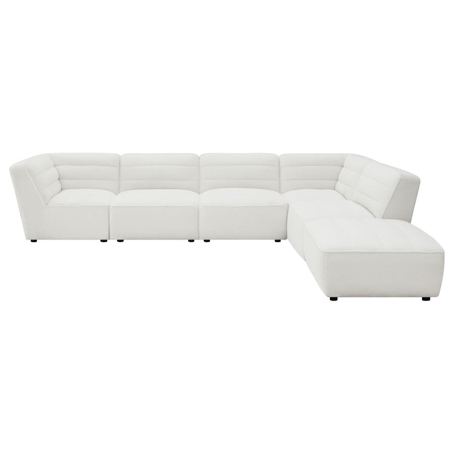 Sunny 6-piece Upholstered Modular Sectional Sofa Natural - 551621-SET