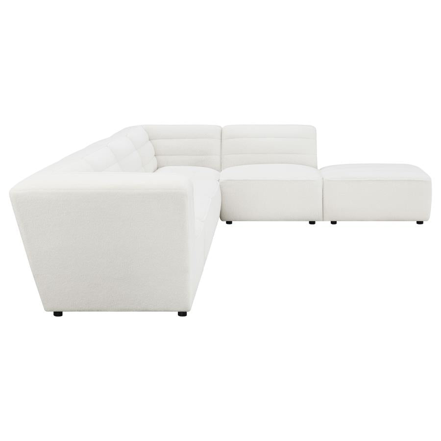 Sunny 6-piece Upholstered Modular Sectional Sofa Natural - 551621-SET