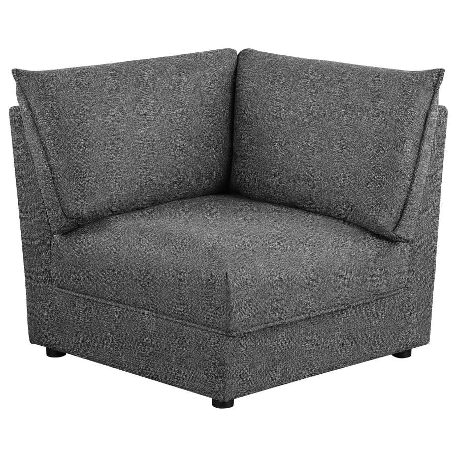 Sasha Upholstered Corner Chair Barely Black - 551682