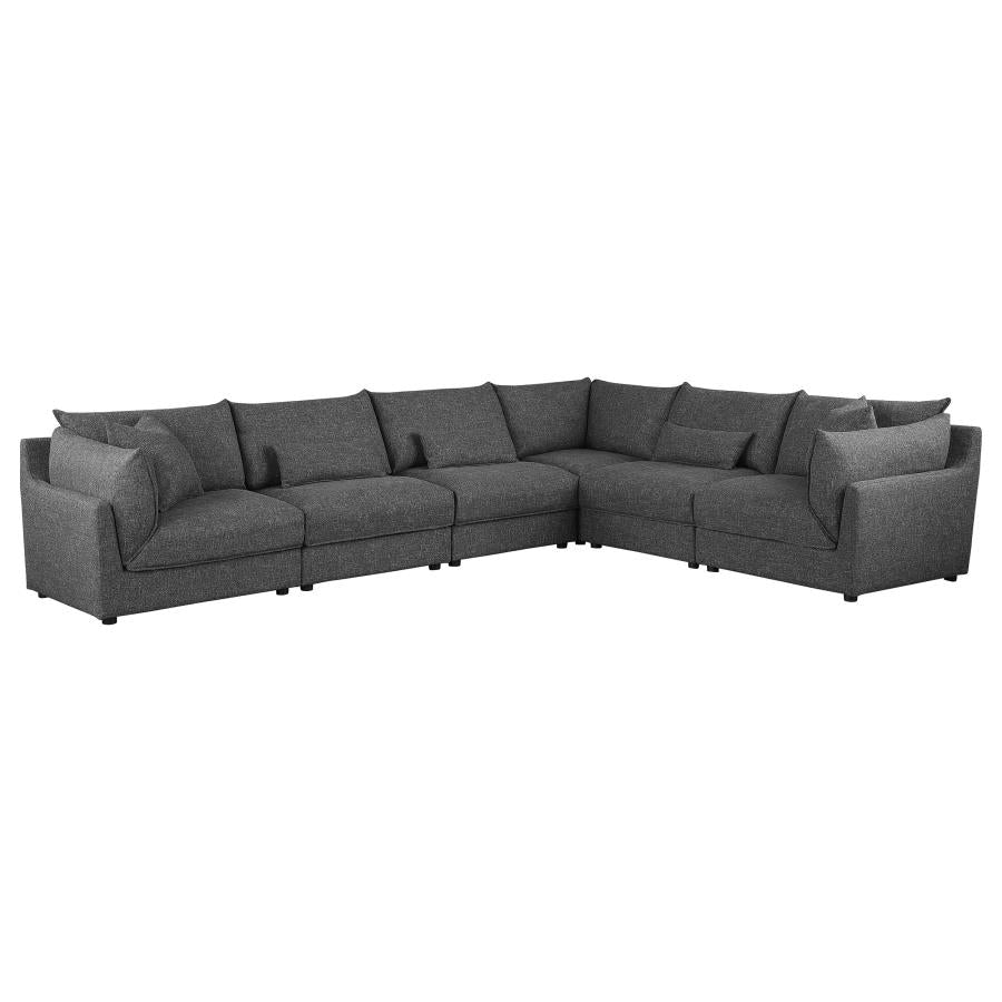 Sasha Upholstered Corner Chair Barely Black - 551682