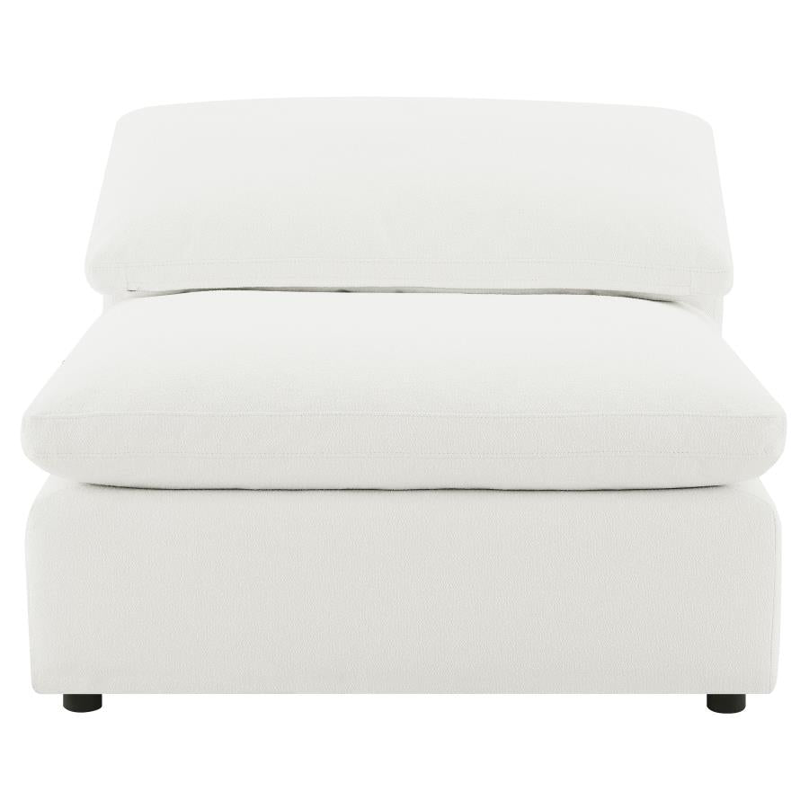 Raleigh Boucle Upholstered Armless Chair Ivory - 551751
