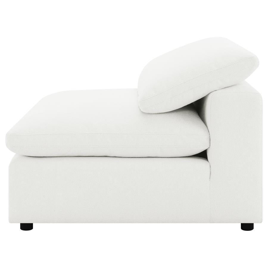 Raleigh Boucle Upholstered Armless Chair Ivory - 551751