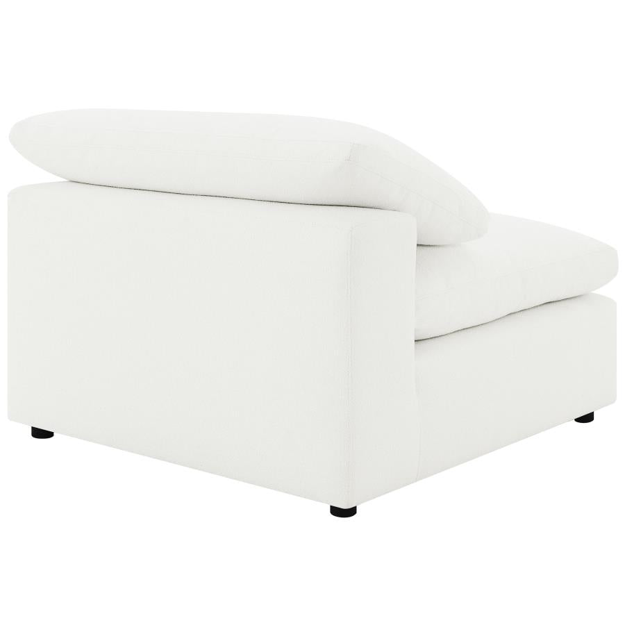 Raleigh Boucle Upholstered Armless Chair Ivory - 551751