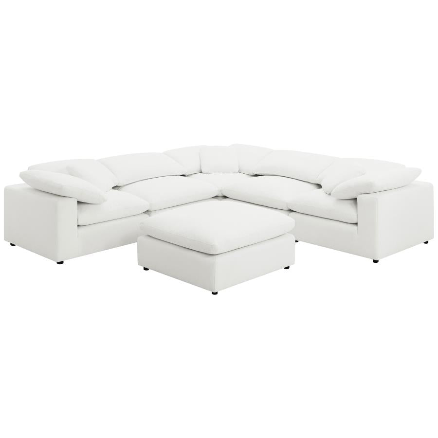 Raleigh Boucle Upholstered Armless Chair Ivory - 551751