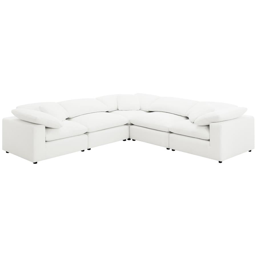 Raleigh Boucle Upholstered Armless Chair Ivory - 551751