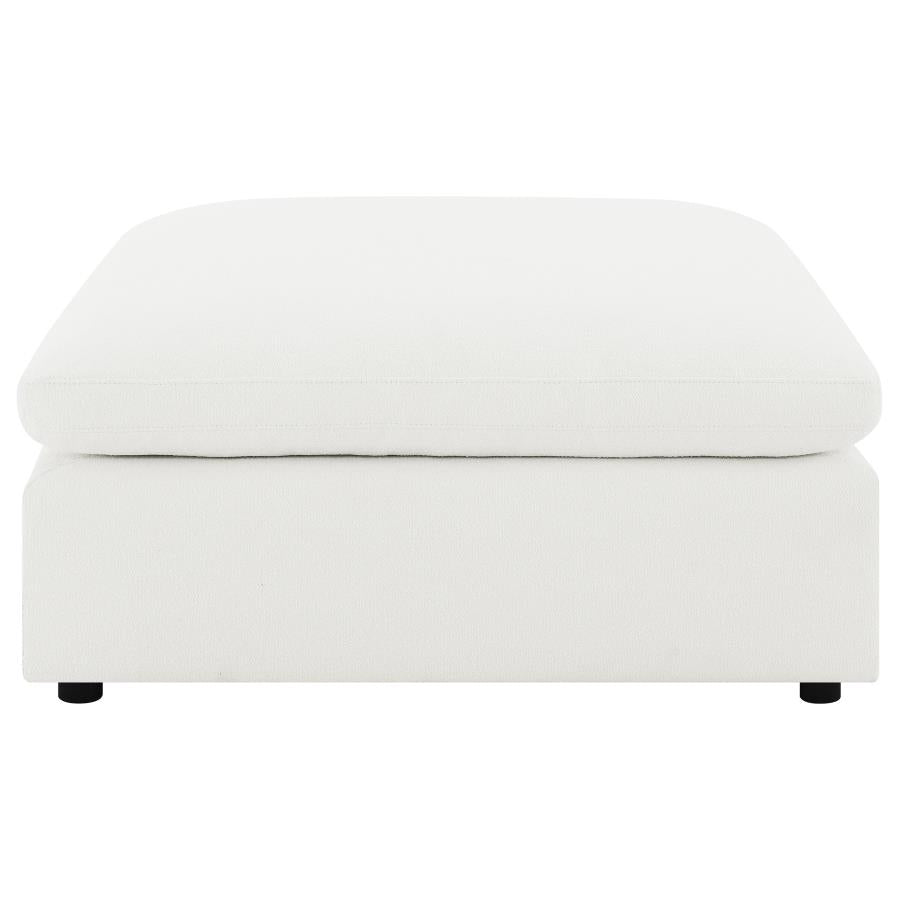 Raleigh Boucle Upholstered Ottoman Ivory - 551753
