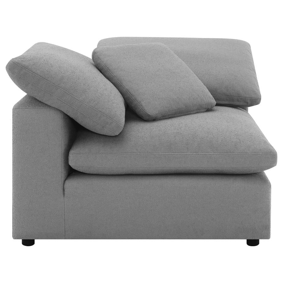 Raleigh 5-piece Boucle Upholstered Modular Sectional Grey - 551754-SETB
