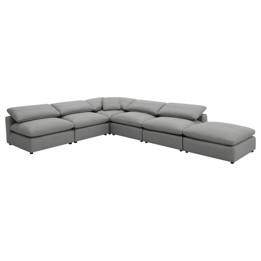 Raleigh Boucle Upholstered Armless Chair Grey - 551754