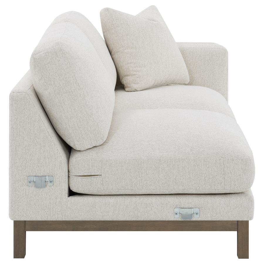 Geneva Boucle Upholstered Sectional Chaise Sofa Sand - 551777