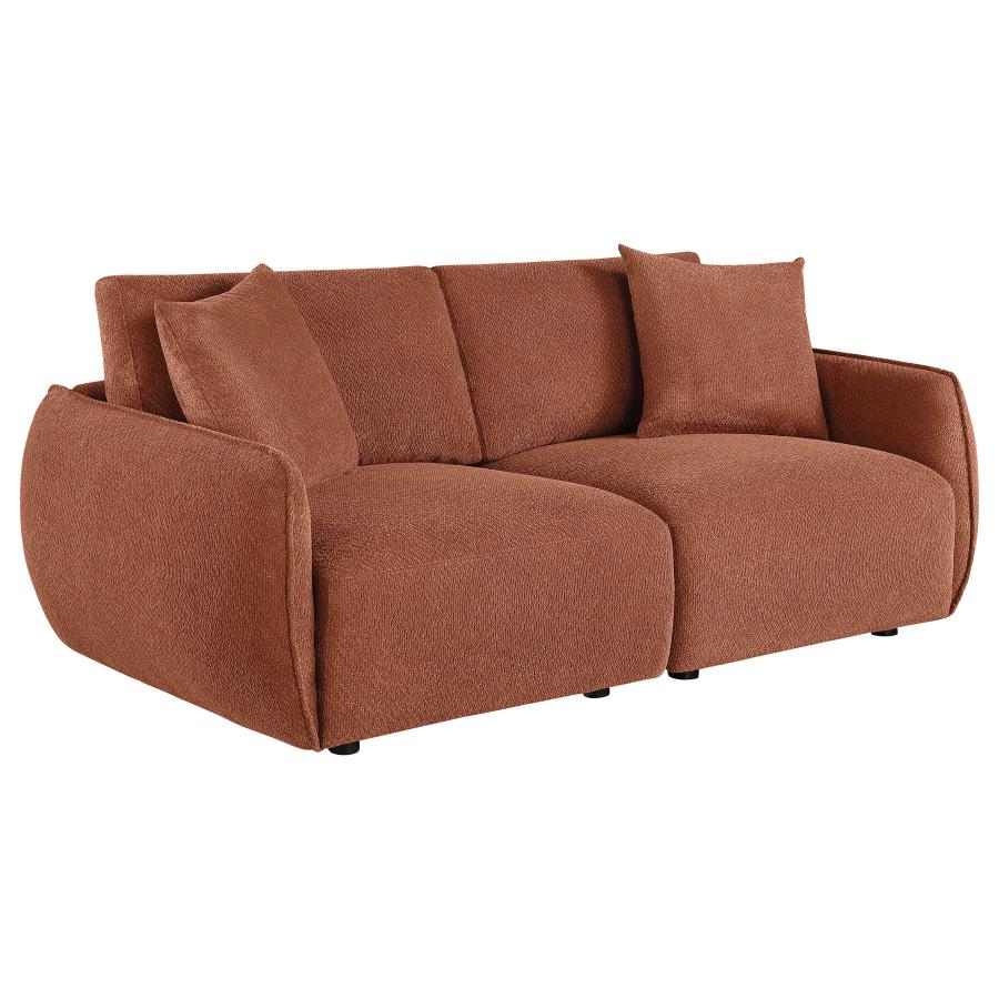 Elysia Chenille Upholstered Modular Lounge Loveseat Coral - 551891-LOVE