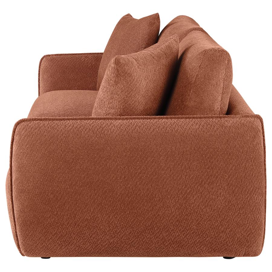 Elysia Chenille Upholstered Modular Lounge Loveseat Coral - 551891-LOVE