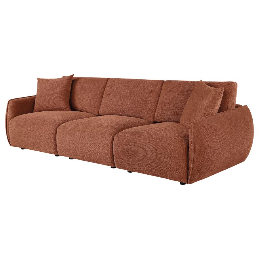 Elysia Chenille Upholstered Modular Lounge Sofa Coral - 551891-SOFA