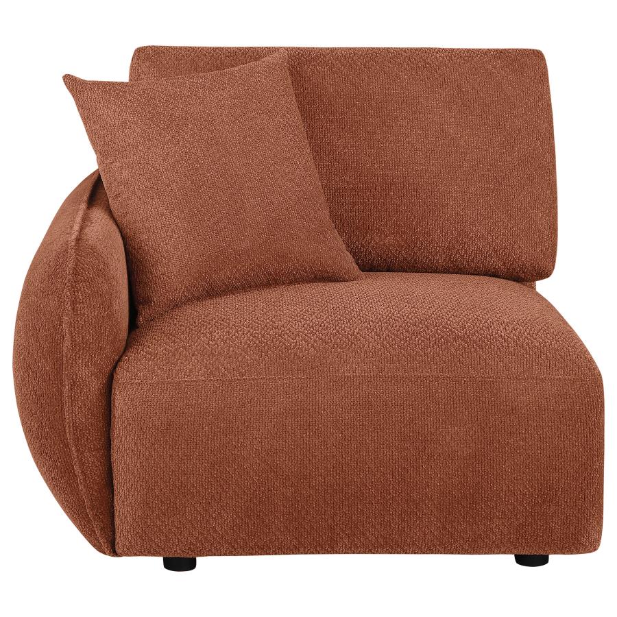 Elysia Chenille Upholstered Modular LAF Chair Coral - 551894LAF