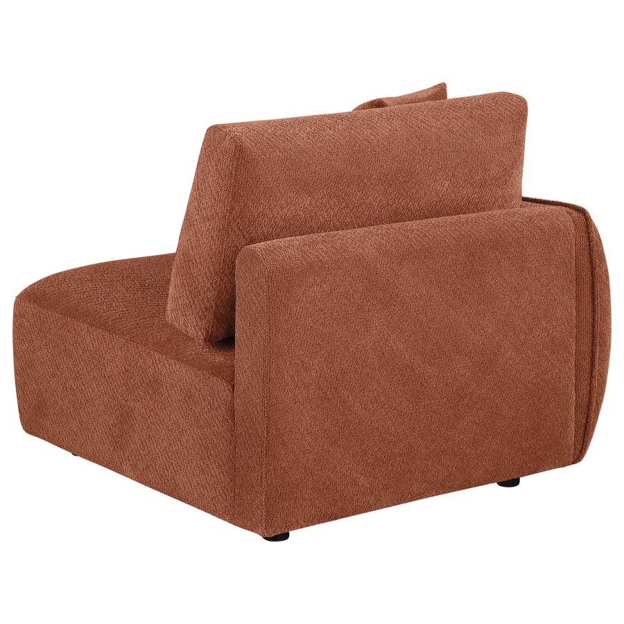 Elysia Chenille Upholstered Modular LAF Chair Coral - 551894LAF