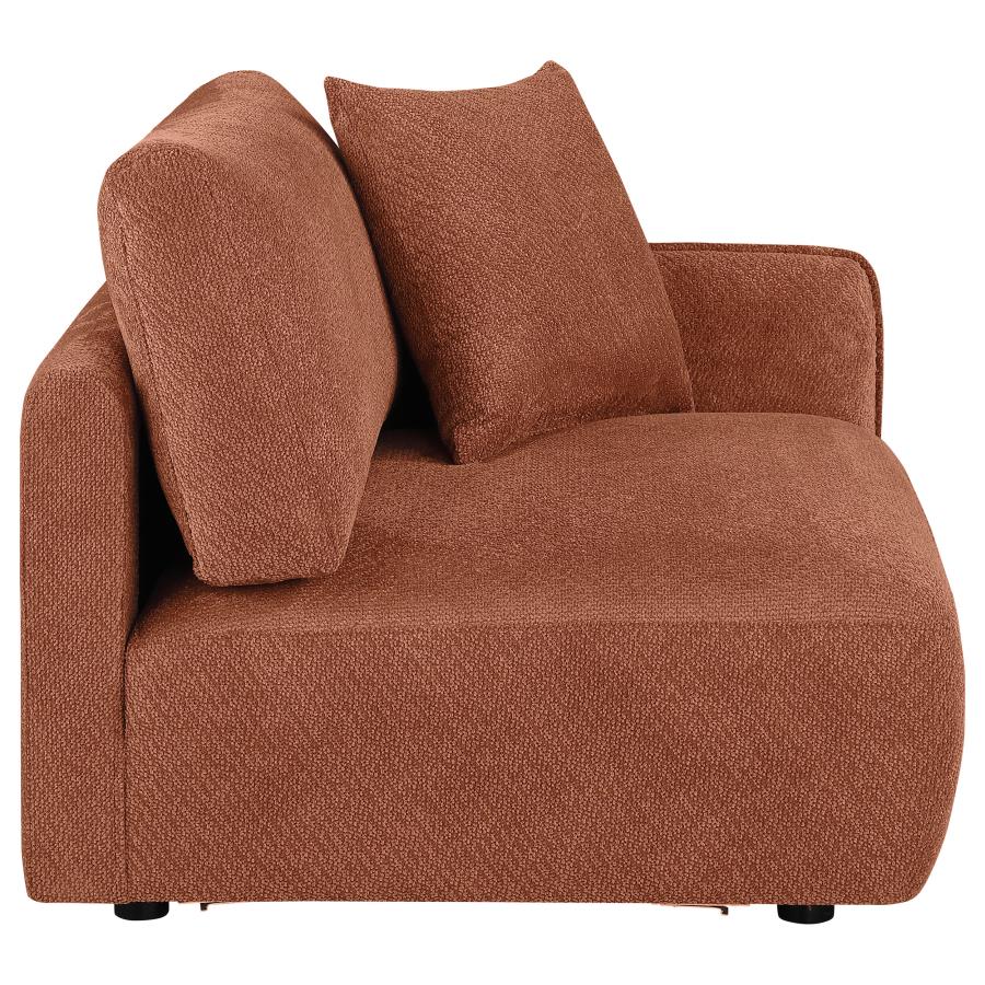 Elysia Chenille Upholstered Modular RAF Chair Coral - 551894RAF