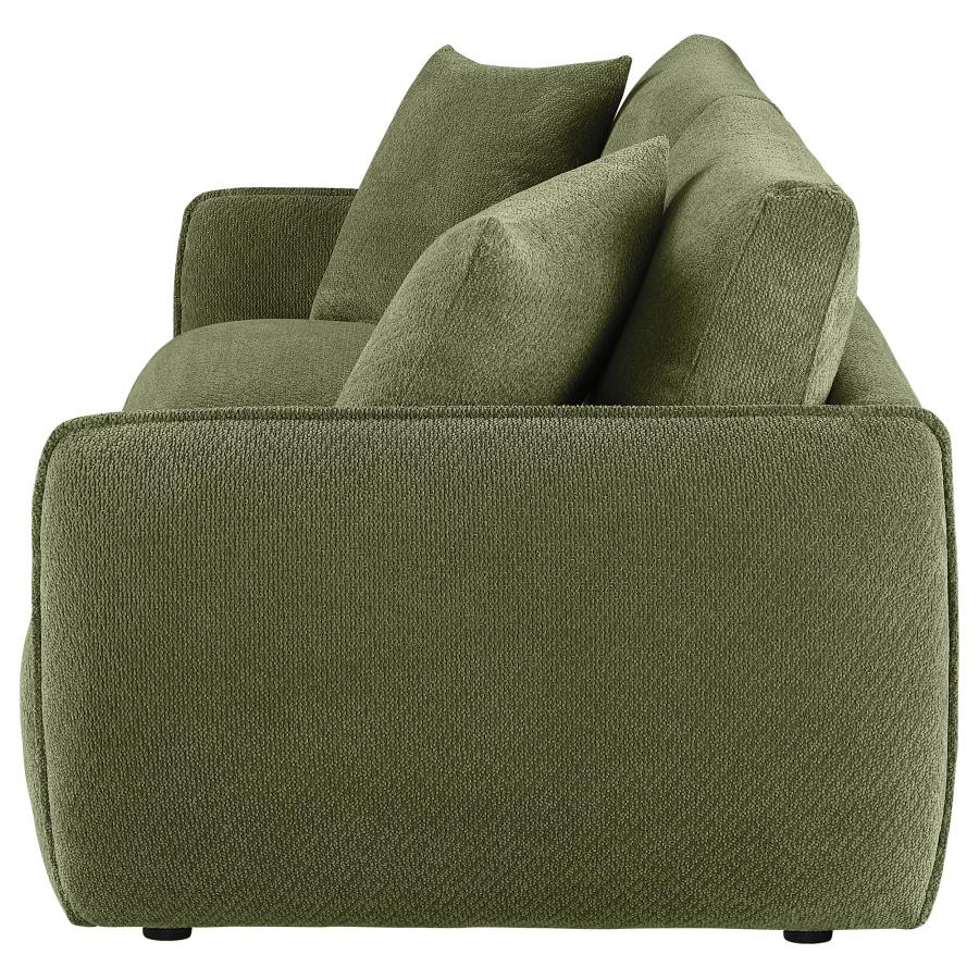 Elysia Chenille Upholstered Modular Lounge Loveseat Green - 551895-LOVE
