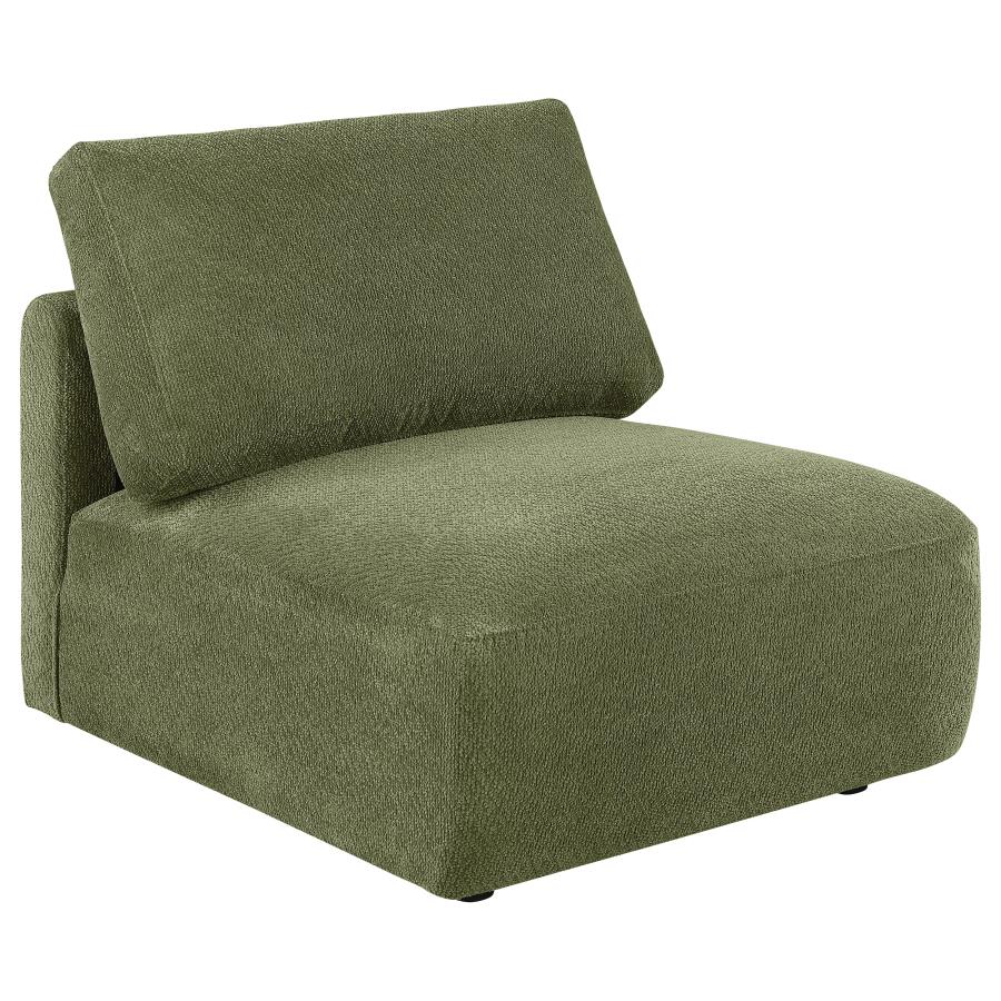 Elysia 5-piece Chenille Upholstered Modular Sectional Sofa Green - 551895-SETA