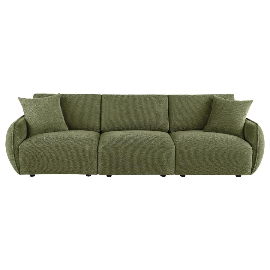 Elysia Chenille Upholstered Modular Lounge Sofa Green - 551895-SOFA