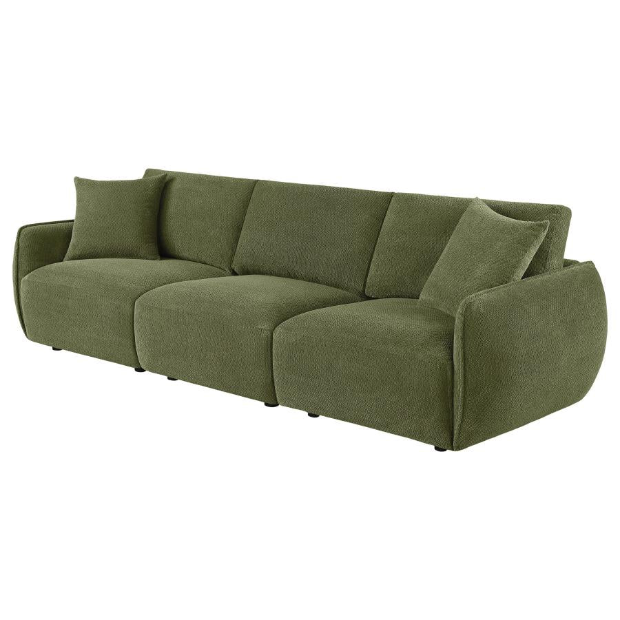 Elysia Chenille Upholstered Modular Lounge Sofa Green - 551895-SOFA