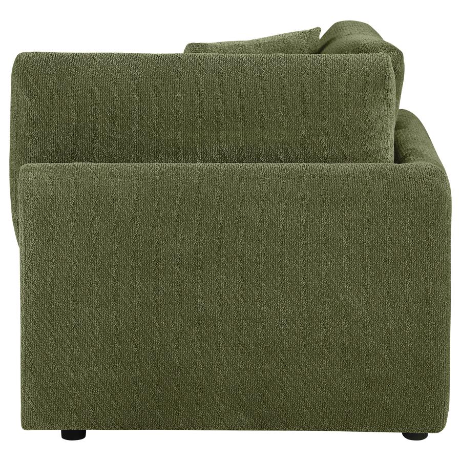Elysia Chenille Upholstered Modular Corner Chair Green - 551896