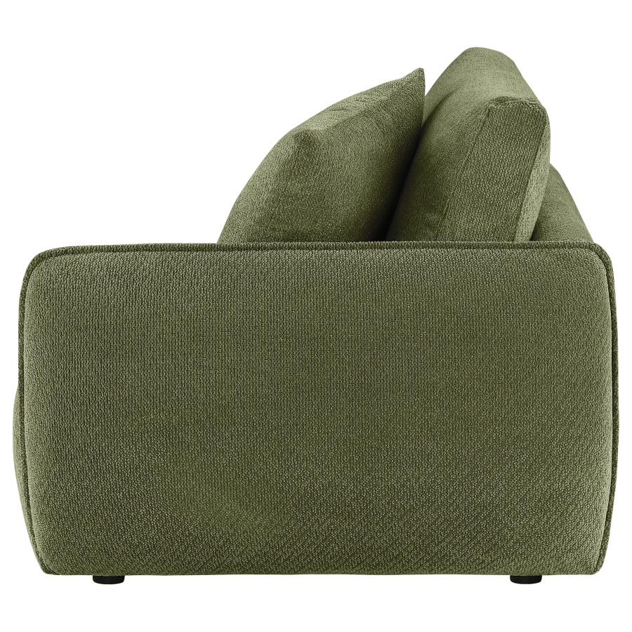Elysia Chenille Upholstered Modular RAF Chair Green - 551898RAF