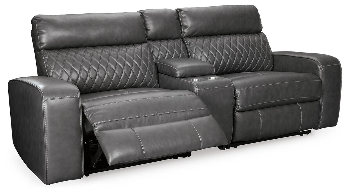 Samperstone 3-Piece Power Reclining Sectional Loveseat - 55203S3