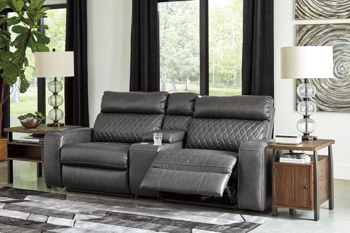 Samperstone 3-Piece Power Reclining Sectional Loveseat - 55203S3