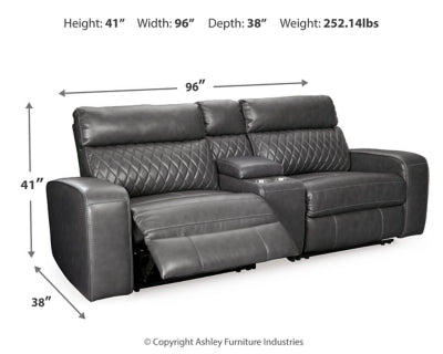 Samperstone 3-Piece Power Reclining Sectional Loveseat - 55203S3