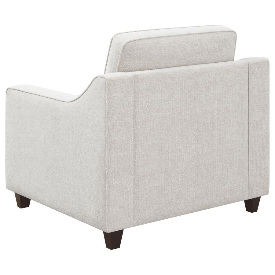 Christine Upholstered Sloped Arm Accent Chair Beige - 552063