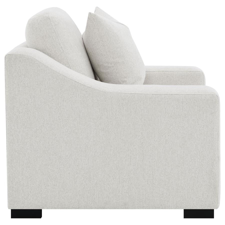 Ashlyn Fabric Upholstered Track Arm Accent Chair Sand - 552093