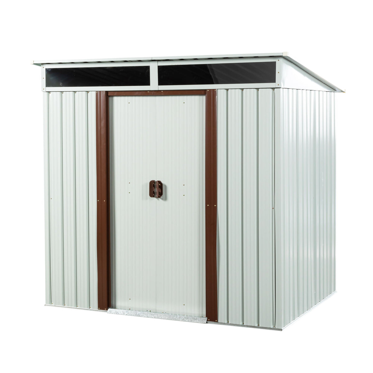 Outdoor Metal Storage Shed - White
