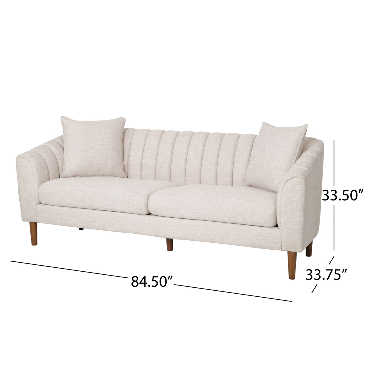 Contemporary 3 Seater Sofa With Accents